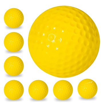AHOYE PU室內練習高爾夫球軟球8顆 黃色  1組