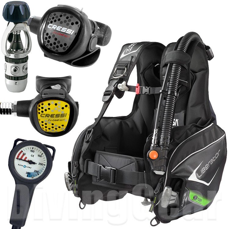 mares h.u.b BC、レギュレーター、オクトパス一体型(残圧系付属)