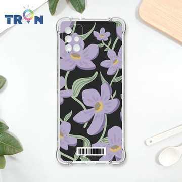 TRON 三星 A71 5G 平塗手繪花朵B款 四角防摔載具殼 軟殼 手機殼