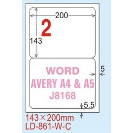 【龍德】LD-861(圓角) 雷射、影印專用標籤-金/銀色 143x200mm 15大張/包
