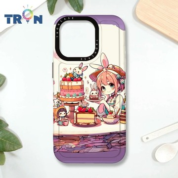 TRON IPHONE 16 PRO 兔子蛋糕女孩 MAGSAFE 磁吸 防摔 太空殼 透黑 手機殼