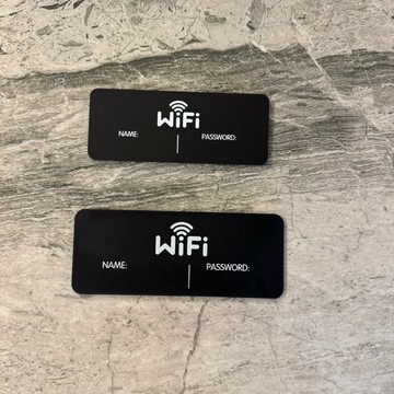 消光黑壓克力WIFI標示牌 指示牌 歡迎牌 商業空間 辦公室 餐廳