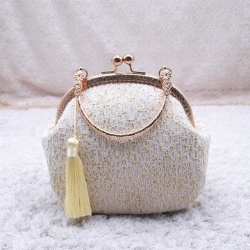 依瑾手作百搭復古蕾絲布藝旗袍漢服裙子手提斜挎單肩手工口金女包