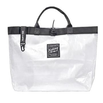 HEARTY RISE 哈帝來斯 透明收納袋 HB-2734 #L PVC材質 防水 輕盈 可套至行李箱的拉桿上  透明色 + 黑色  1個