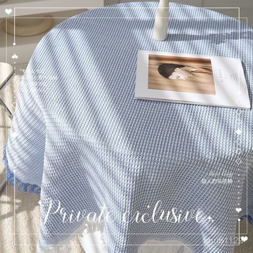 臺灣🚍8H出🉑ins風法式桌布氛圍感棉麻桌布長方形茶幾圓臺布輕奢高級感餐桌布