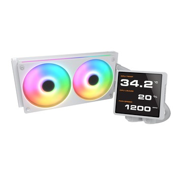 COUGAR POSEIDON VISTEK PRO ARGB 240 LCD 一體式水冷散熱器 白色