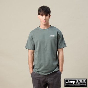 JEEP  男裝 WAGONEER車款印花短袖T恤-綠色