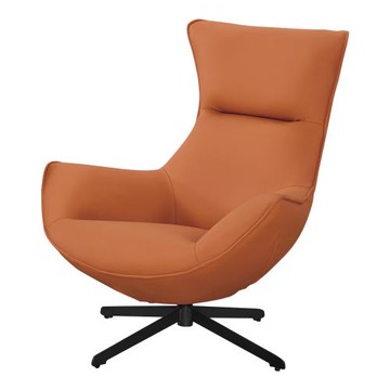 Boden-路斯科技皮革休閒扶手單人旋轉椅/造型沙發椅/商務洽談椅/房間椅/會客椅(兩色可選)