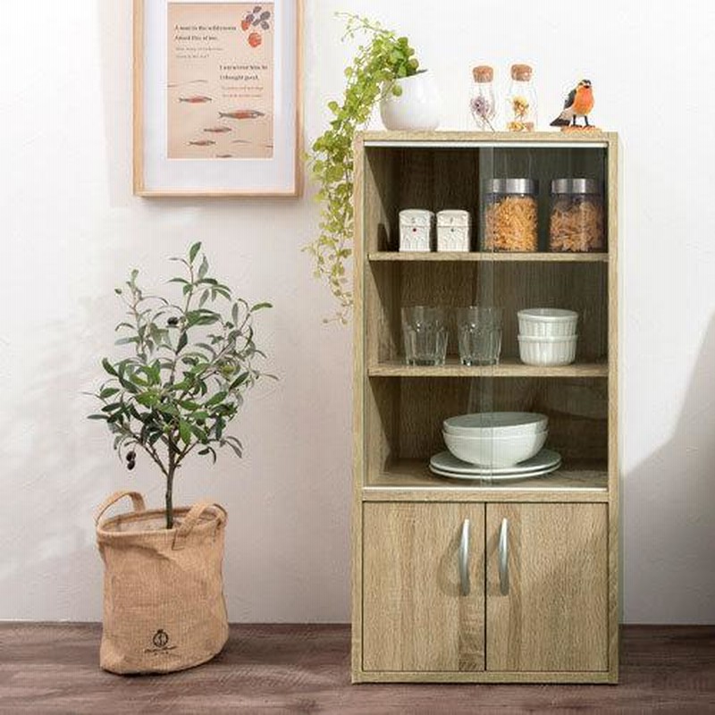 美品　木製キャビネット 棚　ローボード　収納家具　食器棚　飾り棚 楽天市場】キャビネット 木製 幅65cm 収納棚 食器棚 幅86cm
