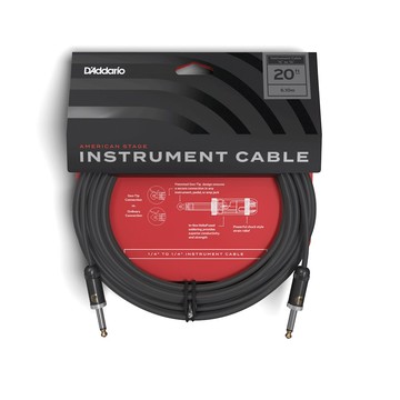 D’Addario Planet Waves American Stage 系列 PW-AMSG-20 雙直頭 20呎導線
