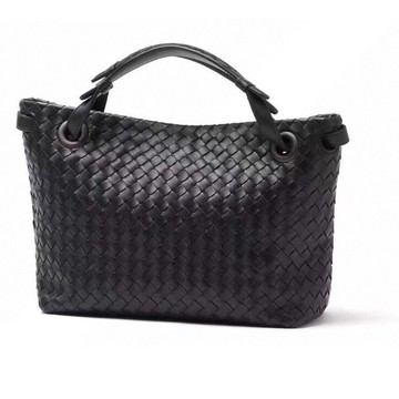 Bottega Veneta 179320 雙肩帶羊皮編織肩背包  鉛筆灰色