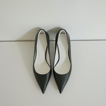 歐美簡約-淺口細高跟-深綠色