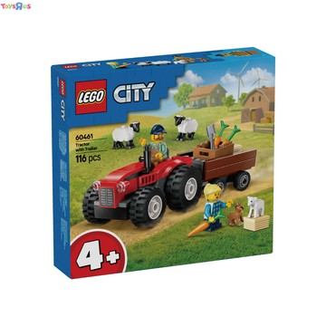 LEGO樂高城市系列 紅色農場拖拉機連車廂和綿羊 60461 ToysRUs玩具反斗城