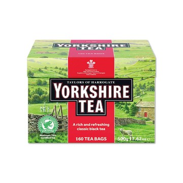 Taylors (2盒超值組)英國Yorkshire Tea約克夏紅茶包-紅牌160入裸包/大盒(適合沖煮香醇鮮奶茶)