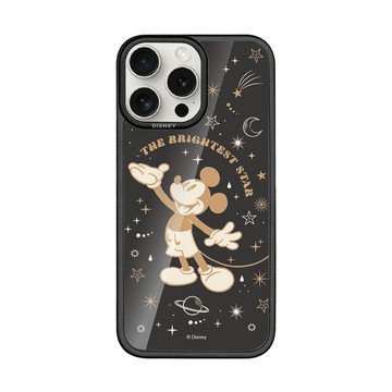 Disney 經典角色系列 iPhone 16/ 15 /14 系列 貼片防摔磁吸手機殼｜米奇黑(玻璃背板)