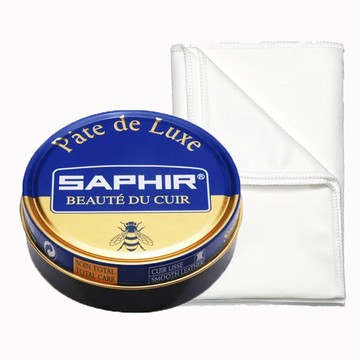 SAPHIR 皮革亮光蠟 附超細纖維布