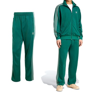 Adidas Firebird TP 男款 綠色 運動 休閒 亞規 口袋 拉鍊 長褲 JP2539