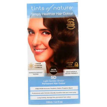 Permanent Hair Color 5D Light Golden Brown 4.4 Oz by Tints of Nature