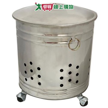 金優豆 尺2不鏽鋼金爐-36x36x40cm(附輪) 燒金紙用 有拉環 中元 普渡 拜拜 祭拜【愛買】