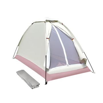 Besthot 輕量便攜銀膠帳篷 附防潮墊 95x195x110cm  雲霧灰  1人