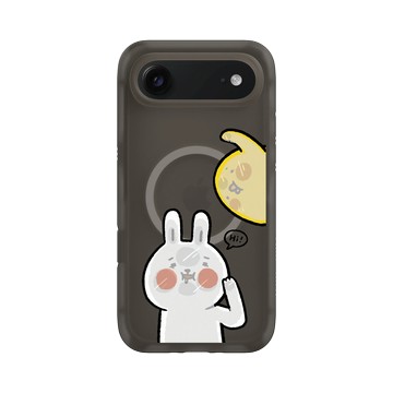iPhone Air AirX 本質黑 - 懶散兔與啾先生 Lazy Rabbit and Mr.Chu - 貼玻璃