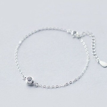 925純銀手鍊 鑲鑽手環-閃耀絢麗流行百搭情人節生日禮物女飾品73dp59【獨家進口】【米蘭精品】