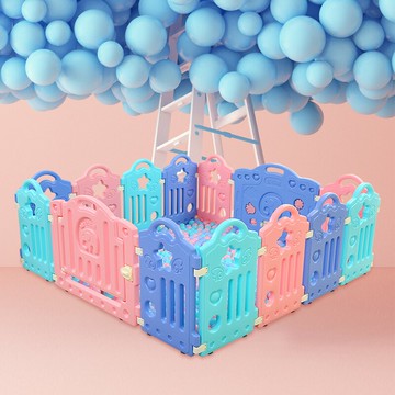 優比象兒童游戲圍欄寶寶防護欄家用安全柵欄嬰兒室內爬行墊學步欄