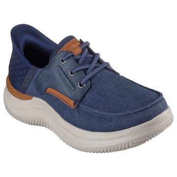 Skechers Hasting-Niko Slip-Ins 休閒鞋 男鞋 藍灰 舒適 緩震 205212NVY