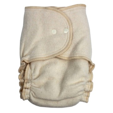 Babee Greens fitted 夜用布尿褲 成長型 (3-15kg) 有機棉麻布尿布 柔軟舒適 透氣乾爽 環保可重複使用  米色  1件