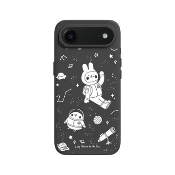 iPhone Air SolidX 黑 - 懶散兔與啾先生 Lazy Rabbit and Mr.Chu - outerspace