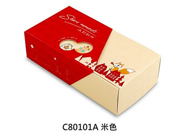 【優惠量】派對動物－袖套造型盒(米&藍) / 300個