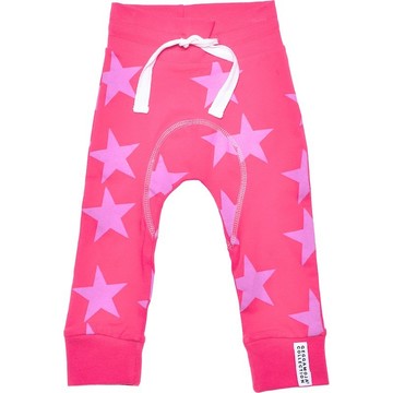 【Lovelybaby北歐童裝】瑞典有機棉哈倫褲1歲至4歲 星星紅色