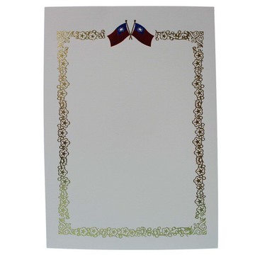 A5 空白獎狀紙 268A5-2 (雙國旗)/一包6張入(定40) 空白聘書紙 空白感謝狀紙 空白證書紙~萬【領券滿額再折千12/31止】