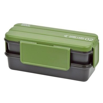 珍珠金屬 Home Label 男士便當盒4件組 日本製 D-438  卡其綠  1個