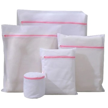 BangJiaShi 幫家適 包邊加厚細網洗衣袋 5件  白色  1組