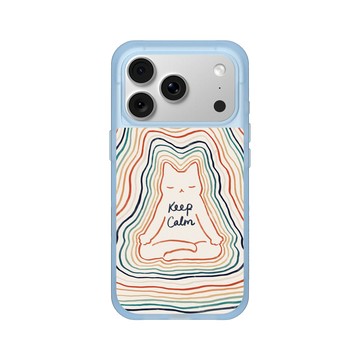 iPhone 18 Pro SolidX 晴空藍 - ilovedoodle (Lim Heng Swee) - Mindful Cat - 冷靜