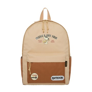 【OUTDOOR】史努比SNOOPY-音樂祭後背包-大-棕色 ODP23S01BE