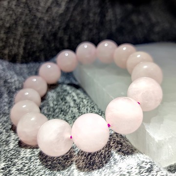 【訂製品】 馬粉 粉晶 Rose Quartz 6-12mm 天然水晶