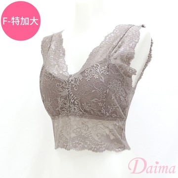 內衣 Bra石墨烯小可愛美背蕾絲內衣(FREE-特加大)_紫色#291