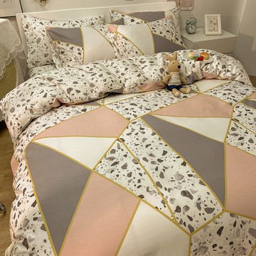 夏季被套純棉床上四件套100全棉床品床單三件套春秋裸睡網紅新款4