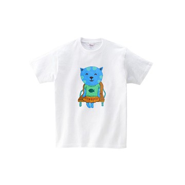 kami純棉中性T恤 | 坐在椅子上的鑽石貓