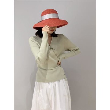 復古紅色赫本草帽遮陽帽防曬度假海邊沙灘帽子女夏大檐黑色太陽帽