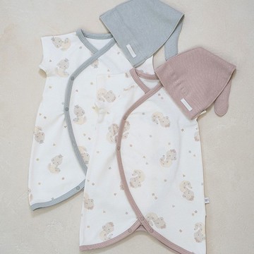 韓國短袖可愛拼色卡通蛇圖案新生兒套裝 •Nernar Newborn Set•