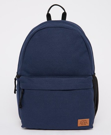 Superdry Men's Unisex Essential Montana Backpack Dark Blue / Frontier Blue - Size: 1SIZE
