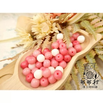 菩提 粉色白色菩提果 散珠 水晶文玩飾品P32