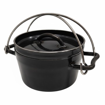 UNIFLAME 黑皮鐵鍋 鍋體、上蓋：3.2mm黑皮鐵板  15cm  黑色  1個