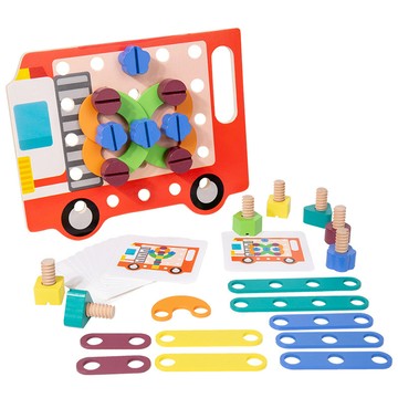 「伶俐系列」 創意擰螺絲形狀配對顏色認知螺母工具手眼訓練益智玩具