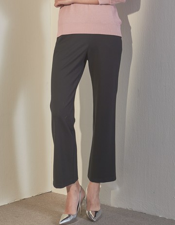 ★【喜芝梅】格紋側腰條鑽釦口袋長褲(黑色；M-3L) 224970547