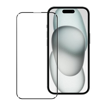 xmart for iphone 15 plus 6.7 超透滿版 2.5d 鋼化玻璃貼-黑