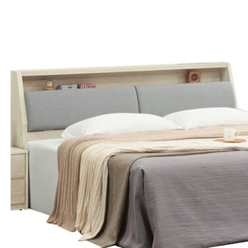 文創集 大戈壁5尺雙人耐磨皮革床頭箱(不含床底＋不含床墊)-152x24x98cm免組